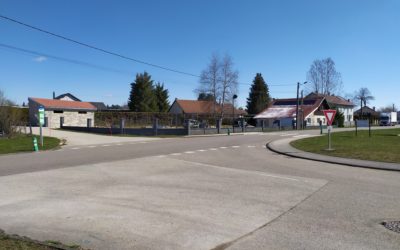 Travaux du plateau ralentisseur sur la RD437