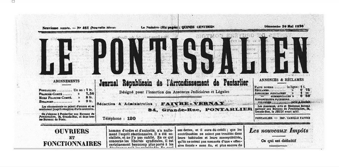 La fête de La Chenalotte, le 23 mai 1920