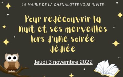 Pour redécouvrir la nuit et ses merveilles…présentation de contes le jeudi 03 novembre à 18h00
